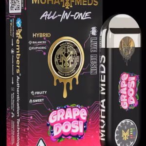 Muha Meds | Grape Dosi | Live Resin Disposable | 1g